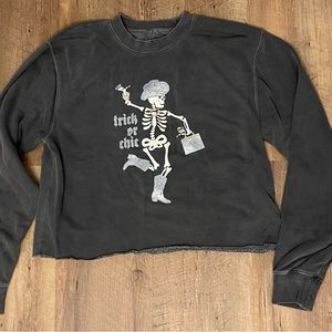 Living Free Treat or Chic Cropped Sweatshirt